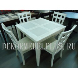 Стол LT T 13305 EMBOSS WHITE/ плитка 1 тон 