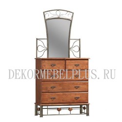 Комод  ТВ-3 Tall Boy с зеркалом Rose Oak