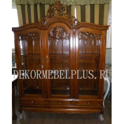 MK-CAB02/DISP. Витрина Henry display cabinet 3-дв. NBA Pecan M